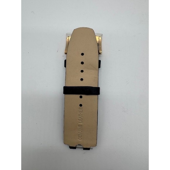 Versace Black Leather Watch Strap Gold Buckle‎ Embossed Baroque Replacement Band main image 8